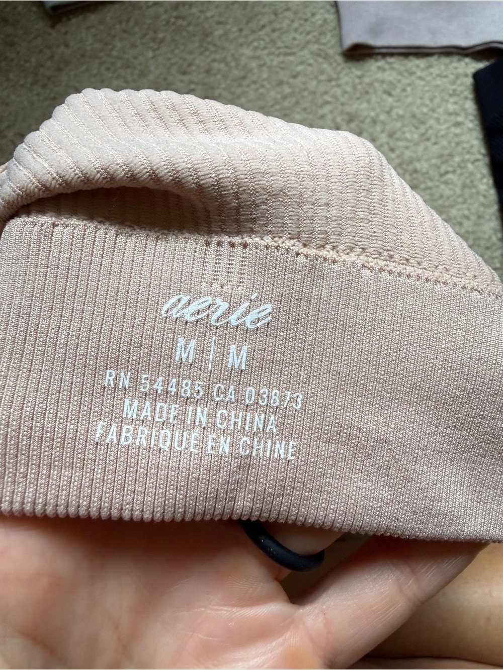 aerie Ribbed Seamless Sports Bra Set - Black, Beige, Nude, Gray - Picture 4 of 6
